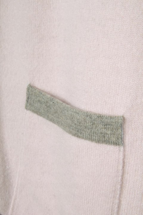 SEM PER LEI delikatny jak chmurka sweter kaszmir pastelowy róż 34/36