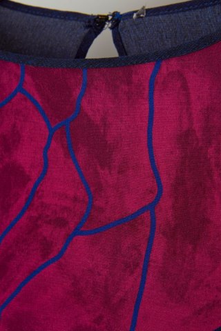 SPORTMAX luksusowa bluzka koszulowa jedwab malowane kwiaty S