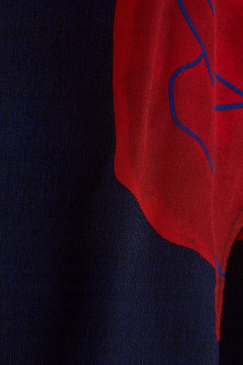 SPORTMAX luksusowa bluzka koszulowa jedwab malowane kwiaty S