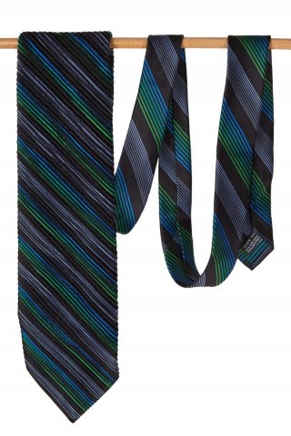 VITALIANO PANCALDI luksusowy włoski plisowany jedwab krawat piękne kolory