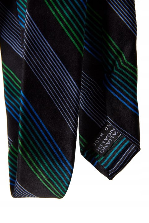 VITALIANO PANCALDI luksusowy włoski plisowany jedwab krawat piękne kolory