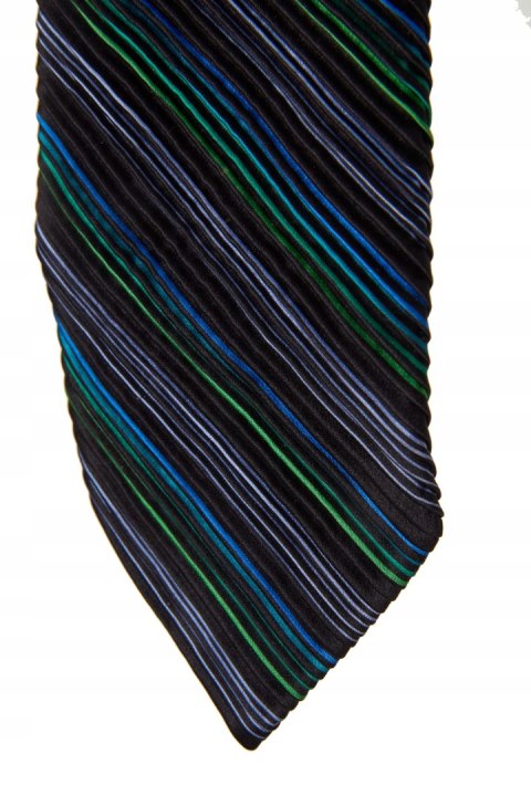 VITALIANO PANCALDI luksusowy włoski plisowany jedwab krawat piękne kolory