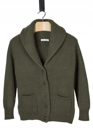 WILLIAM LOCKIE mięsisty sweter rozpinany ciepły kaszmir M