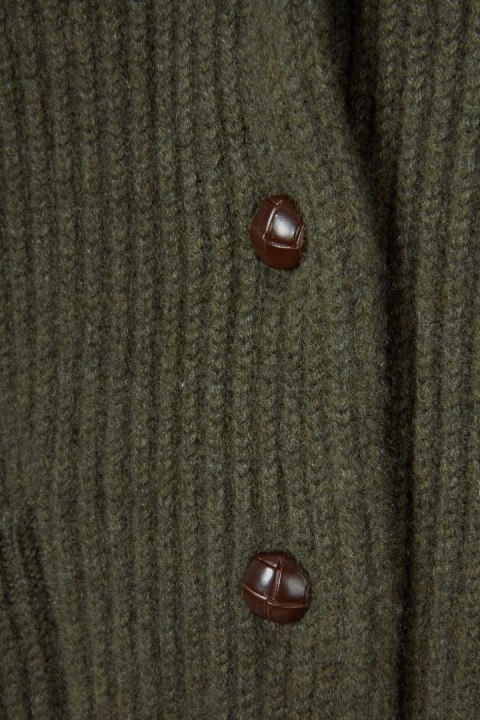 WILLIAM LOCKIE mięsisty sweter rozpinany ciepły kaszmir M