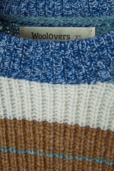 WOOLOVERS mięciutki sweter wełna jagnięca wielokolorowy XS