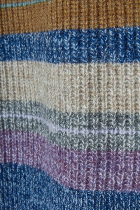 WOOLOVERS mięciutki sweter wełna jagnięca wielokolorowy XS