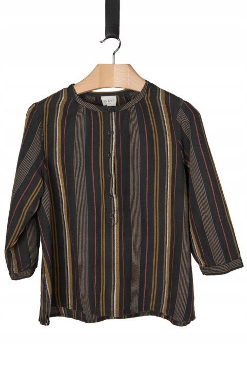 WRAP LONDON zjawiskowa bluzka koszulowa wiskoza len piękne kolory 44