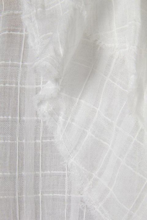 ZARA delikatna bluzka koszulowa z żabotem bawełna L