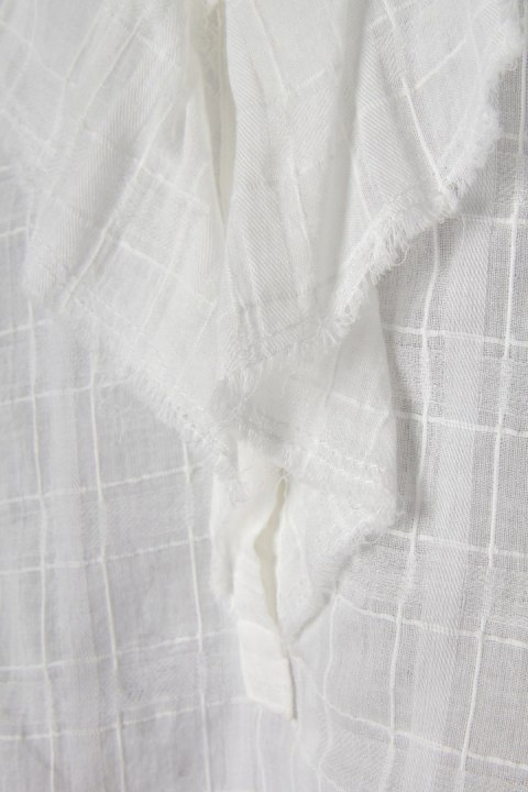 ZARA delikatna bluzka koszulowa z żabotem bawełna L