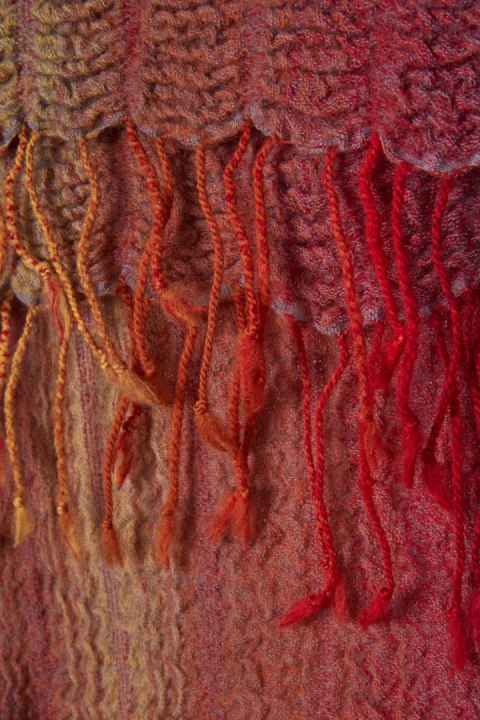 Zjawiskowy szal wełna piękne odcienie fioletu