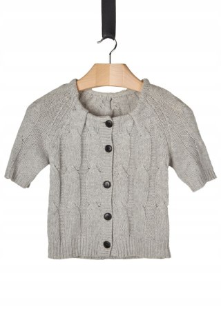 ALBA MODA nietuzinkowy sweter mięsisty kaszmir piękny splot S