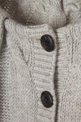 ALBA MODA nietuzinkowy sweter mięsisty kaszmir piękny splot S