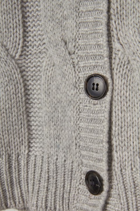 ALBA MODA nietuzinkowy sweter mięsisty kaszmir piękny splot S