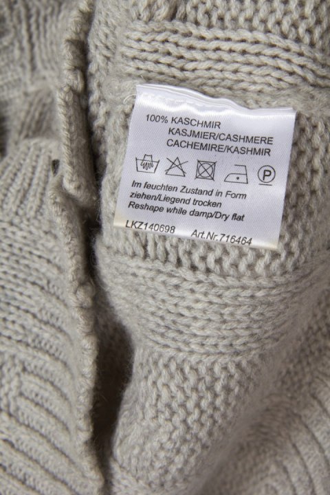 ALBA MODA nietuzinkowy sweter mięsisty kaszmir piękny splot S