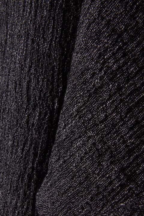 BEAU JOURS mięciutka jedyna bluzka fakturowany len oversize L/XL