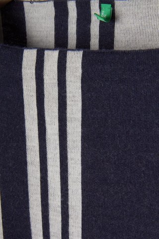 BENETTON - nietuzinkowy sweter wełna w paski - L