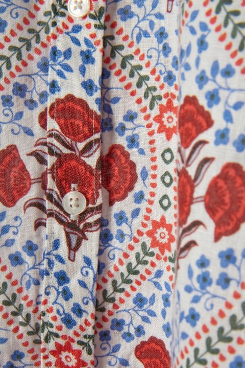 BODEN wyjątkowa bluzka koszulowa rozpinana len piękne wzory 36