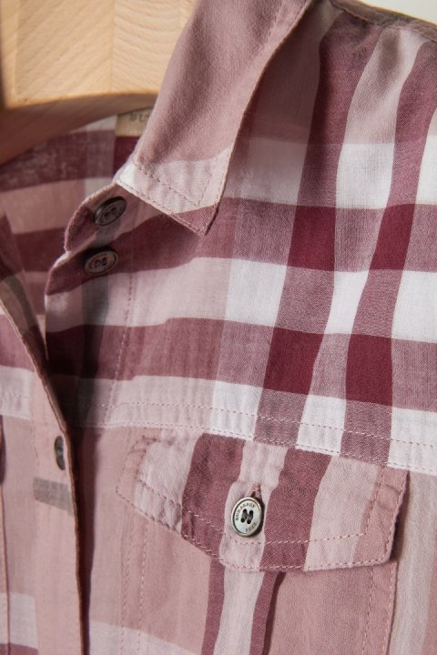 BURBERRY delikatna bluzka koszulowa w kratkę XS