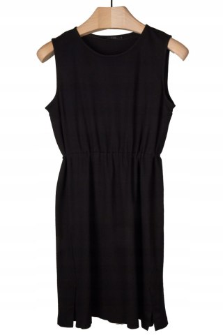COS - minimalistyczna prosta sukienka wiskoza - L