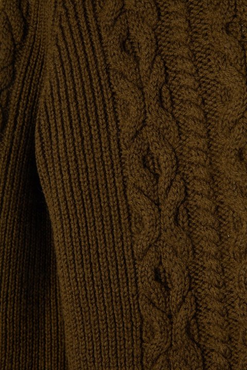 COS wyjątkowy sweter wełna kolor ciemnej oliwki fantastyczny splot S