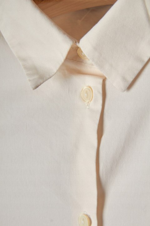 COS - zawsze modna bluzka pastelowy beż bawełna - 40