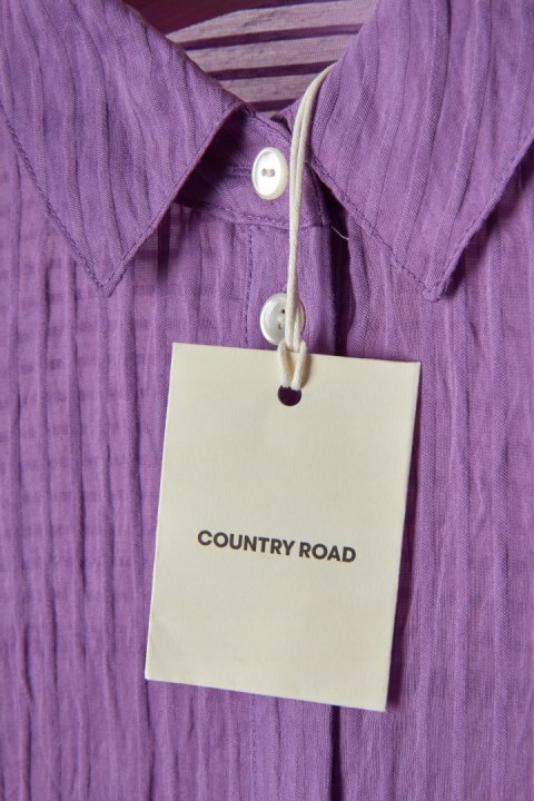 COUNTRY ROAD fenomenalna bluzka koszulowa ciepły fiolet 40