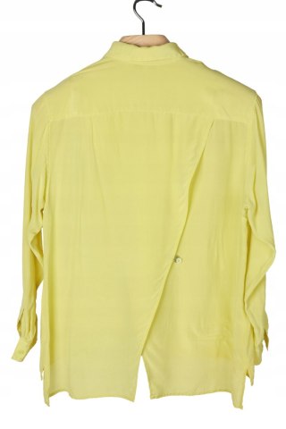 DAGMAR bluzka koszulowa mięsisty jedwab oversize kanarkowy kolor S/M