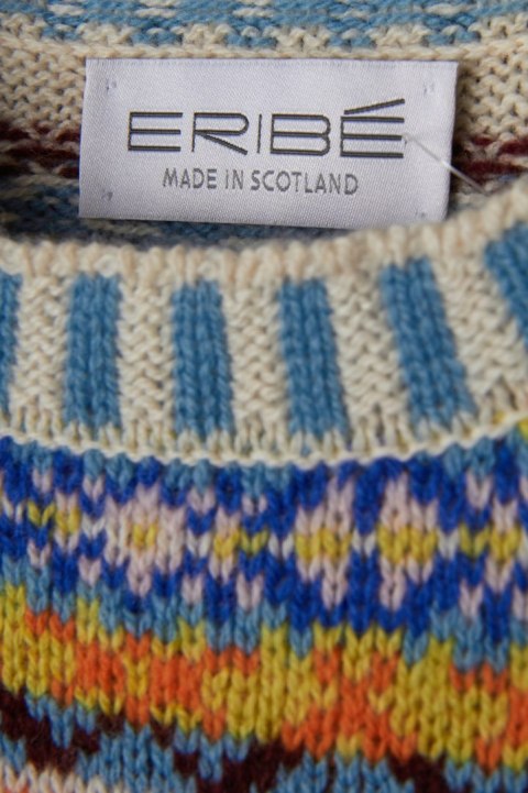 ERIBE luksusowy super mięciutki sweter wełna merynosa scotland XL