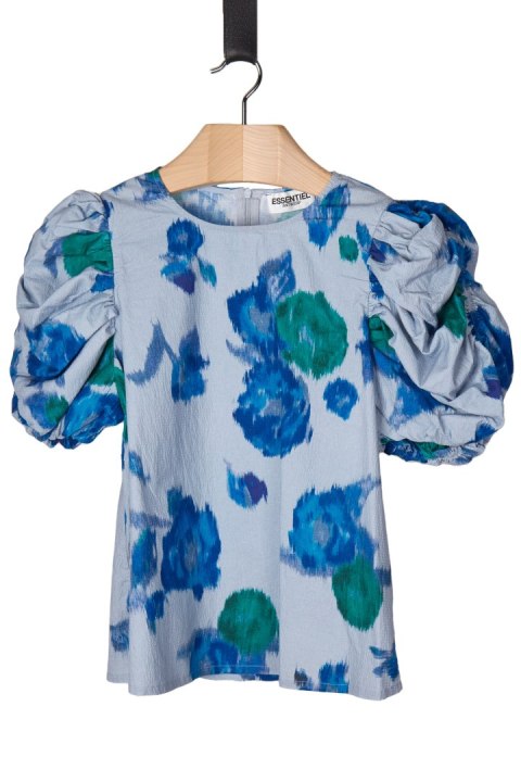 ESSENTIEL ANTWERP niebanalna bluzka cudny wzór bufki 36