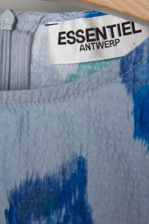 ESSENTIEL ANTWERP niebanalna bluzka cudny wzór bufki 36