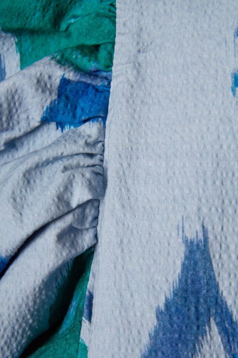 ESSENTIEL ANTWERP niebanalna bluzka cudny wzór bufki 36