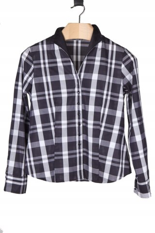 ETERNA - elegancka bluzka koszulowa w kratkę - 40