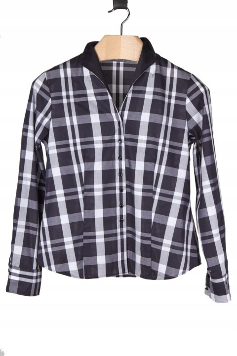 ETERNA - elegancka bluzka koszulowa w kratkę - 40