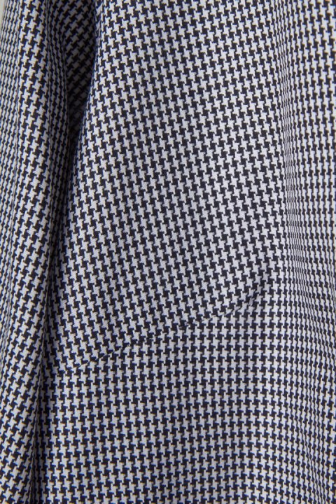 ETERNA monochromatyczna bluzka koszulowa pepitka wysokogatunkowa bawełna 46