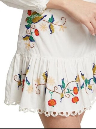 FARM RIO niebanalna spódnica haftowana L/XL