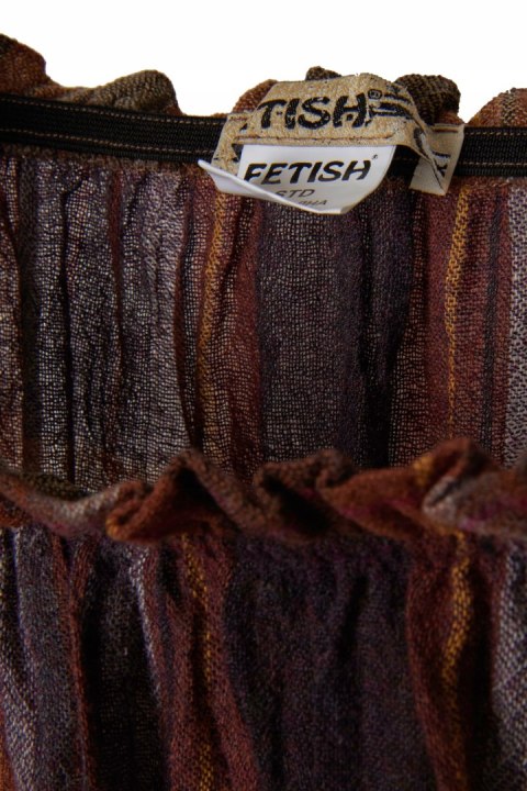 FETISH kolorowa bluzka koszulowa delikatna wełna w kratkę L