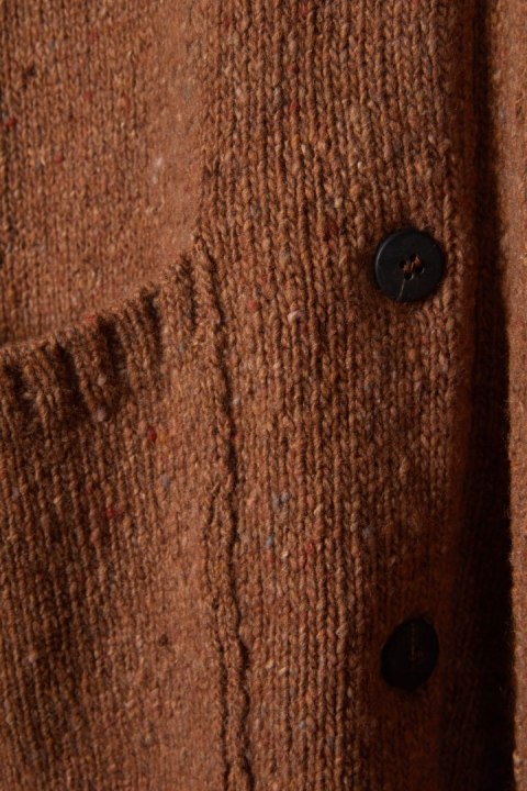 GIMAGUAS wyszukany hiszpański sweter kardigan wełna miedziany kolor L