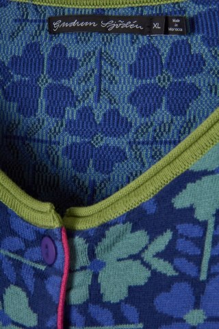 GUDRUN SJODEN nietuzinkowy sweter bawełna rozpinany XL
