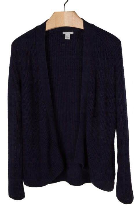 H&M mięciutki luźny sweter kardigan kaszmir głęboki granat S/M