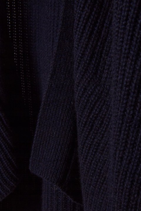 H&M mięciutki luźny sweter kardigan kaszmir głęboki granat S/M