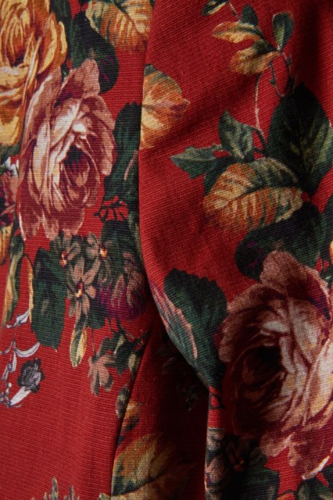 HOUSE OF BRUAR nietuzinkowa marynarka bawełna piękny kwiatowy wzór 42