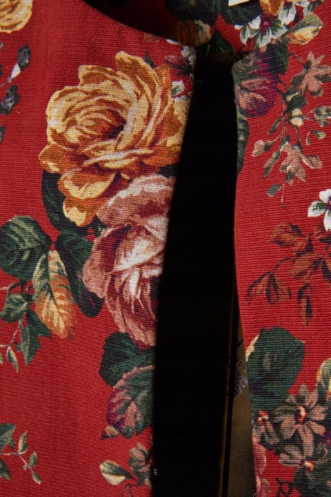 HOUSE OF BRUAR nietuzinkowa marynarka bawełna piękny kwiatowy wzór 42