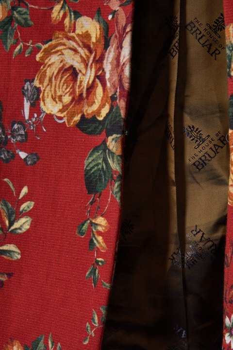 HOUSE OF BRUAR nietuzinkowa marynarka bawełna piękny kwiatowy wzór 42