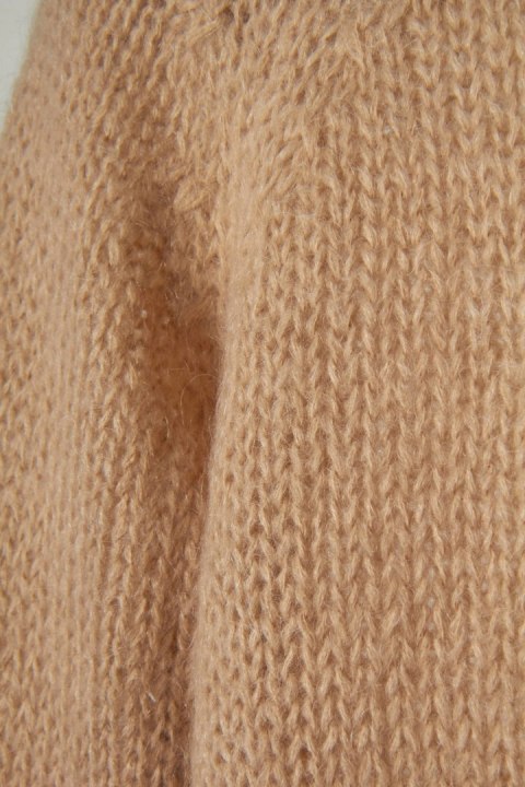 HUNKYDORY mięciutki sweter pastelowy beż kid moher L