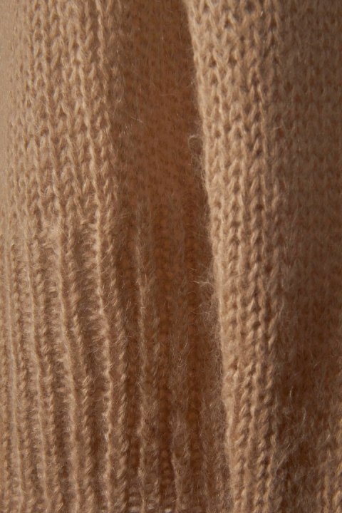 HUNKYDORY mięciutki sweter pastelowy beż kid moher L