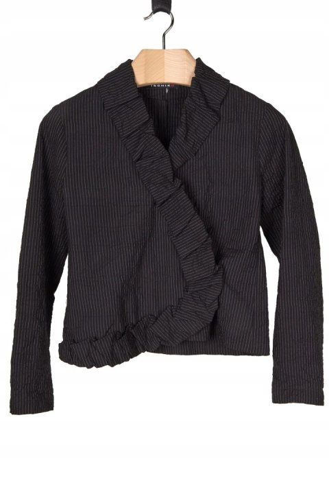 ISCHIKO ponadczasowa marynarka bawełna gnieciony materiał 38