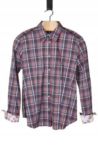 JACQUES BRITT-śliczna bluzka koszulowa w kratkę-44