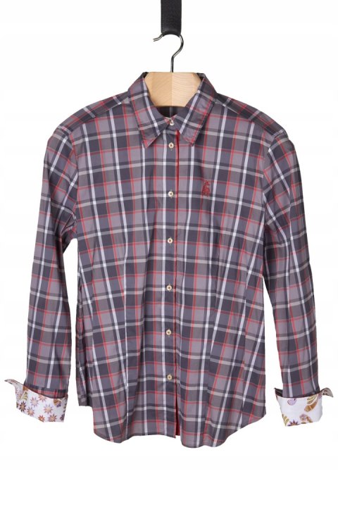 JACQUES BRITT-śliczna bluzka koszulowa w kratkę-44