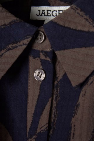 JAEGER niepowtarzalna bluzka wiskoza bawełna geometryczny wzór oversize 40