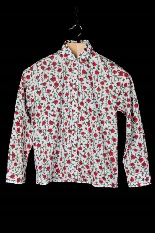 LIBERTY - nietuzinkowa bluzka koszulowa róże - 38